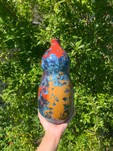 Load image into Gallery viewer, DISCOUNTED Ceramic Vase Crystalline Glazed Bottle Form
