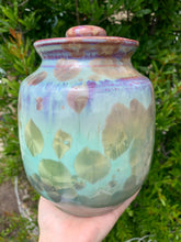 Load image into Gallery viewer, Crystalline Pottery Decorative Jar or Vase with Lid

