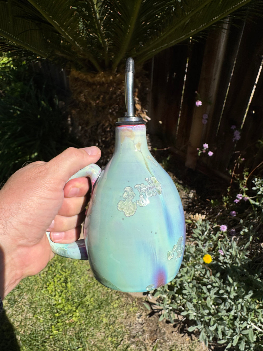 Crystalline Glazed Oil Decanter