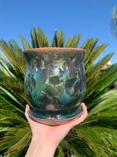 Load image into Gallery viewer, Ceramic Plant Pot Handmade Crystalline Glazed Medium Planter
