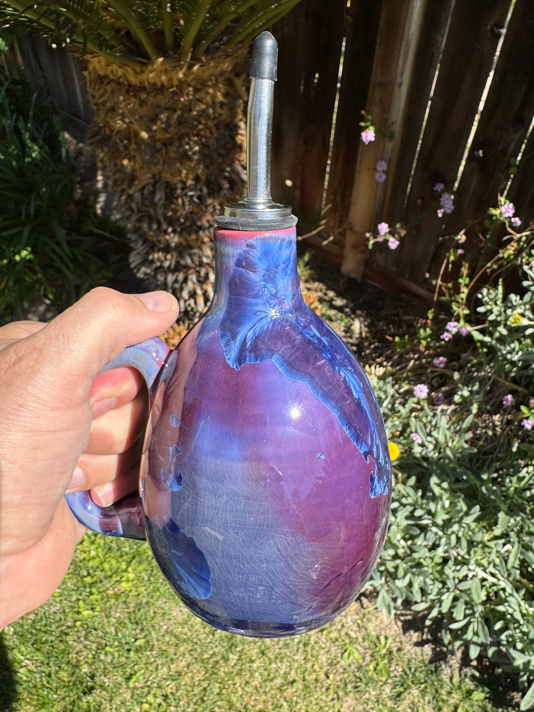 Crystalline Glazed Oil Decanter