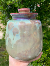 Load image into Gallery viewer, Crystalline Pottery Decorative Jar or Vase with Lid
