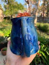 Load image into Gallery viewer, Plant Pot Melted Mug Handmade Crystalline Glazed Mug Planter

