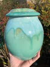 Load image into Gallery viewer, Crystalline Pottery Decorative Jar or Vase with Lid
