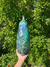 Load image into Gallery viewer, Ceramic Vase Crystalline Glazed Bottle Form
