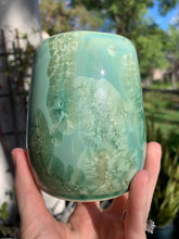 Load image into Gallery viewer, Tiny Ceramic Tea Cup Crystalline Glazed Small Coffee Mug
