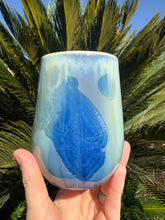 Load image into Gallery viewer, Stemless Wine Glass Crystalline Glazed Handmade Ceramic Wine Cup
