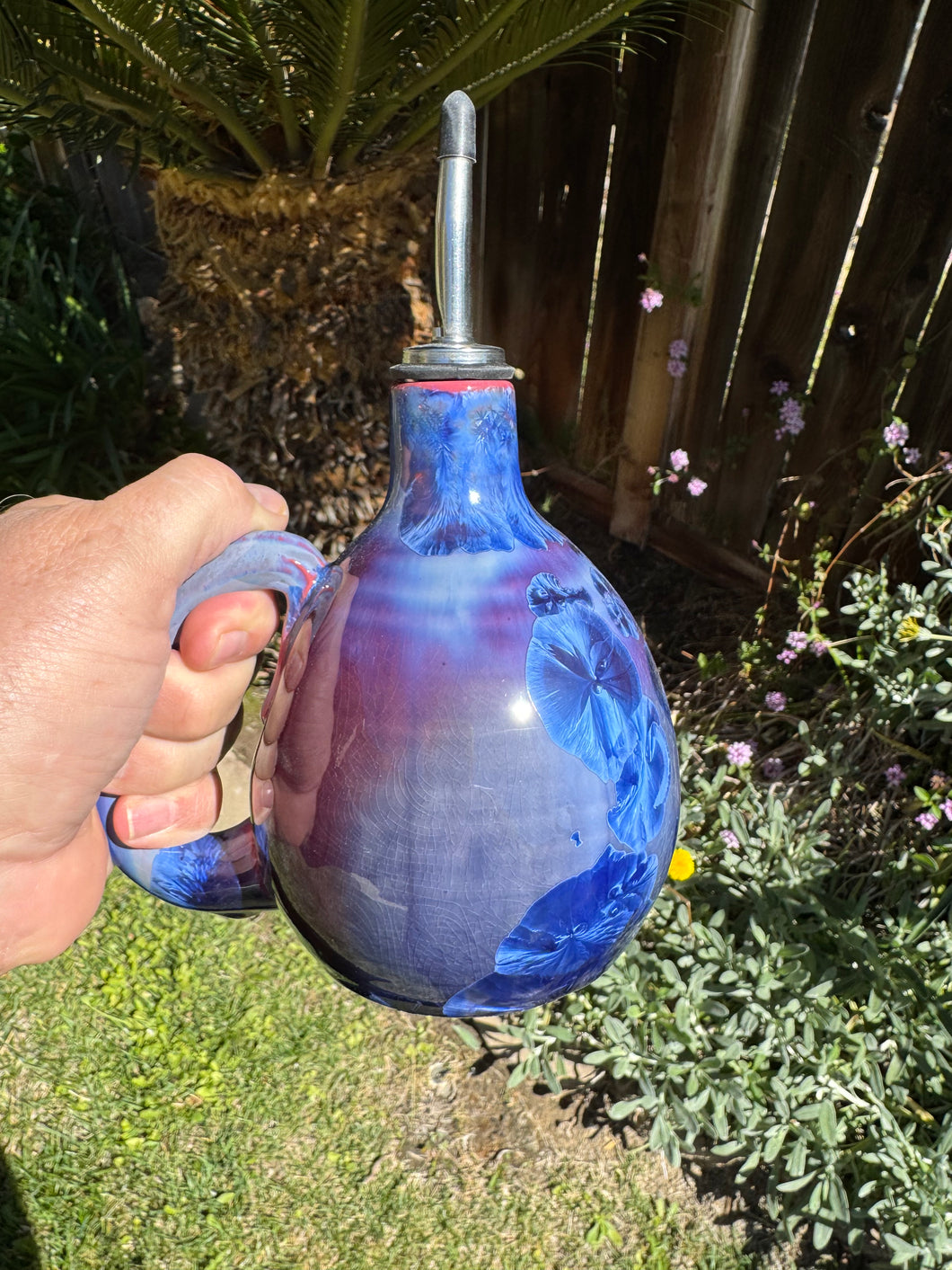 Crystalline Glazed Oil Decanter