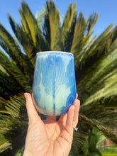Load image into Gallery viewer, Stemless Wine Glass Crystalline Glazed Handmade Ceramic Wine Cup
