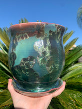 Load image into Gallery viewer, Ceramic Plant Pot Handmade Crystalline Glazed Medium Planter
