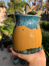 Load image into Gallery viewer, Plant Pot Melted Mug Handmade Crystalline Glazed Mug Planter
