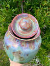 Load image into Gallery viewer, Crystalline Pottery Decorative Jar or Vase with Lid
