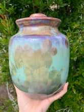 Load image into Gallery viewer, Crystalline Pottery Decorative Jar or Vase with Lid
