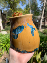 Load image into Gallery viewer, Plant Pot Melted Mug Handmade Crystalline Glazed Mug Planter
