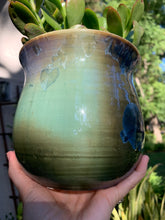 Load image into Gallery viewer, Ceramic Plant Pot Handmade Crystalline Glazed Medium Planter
