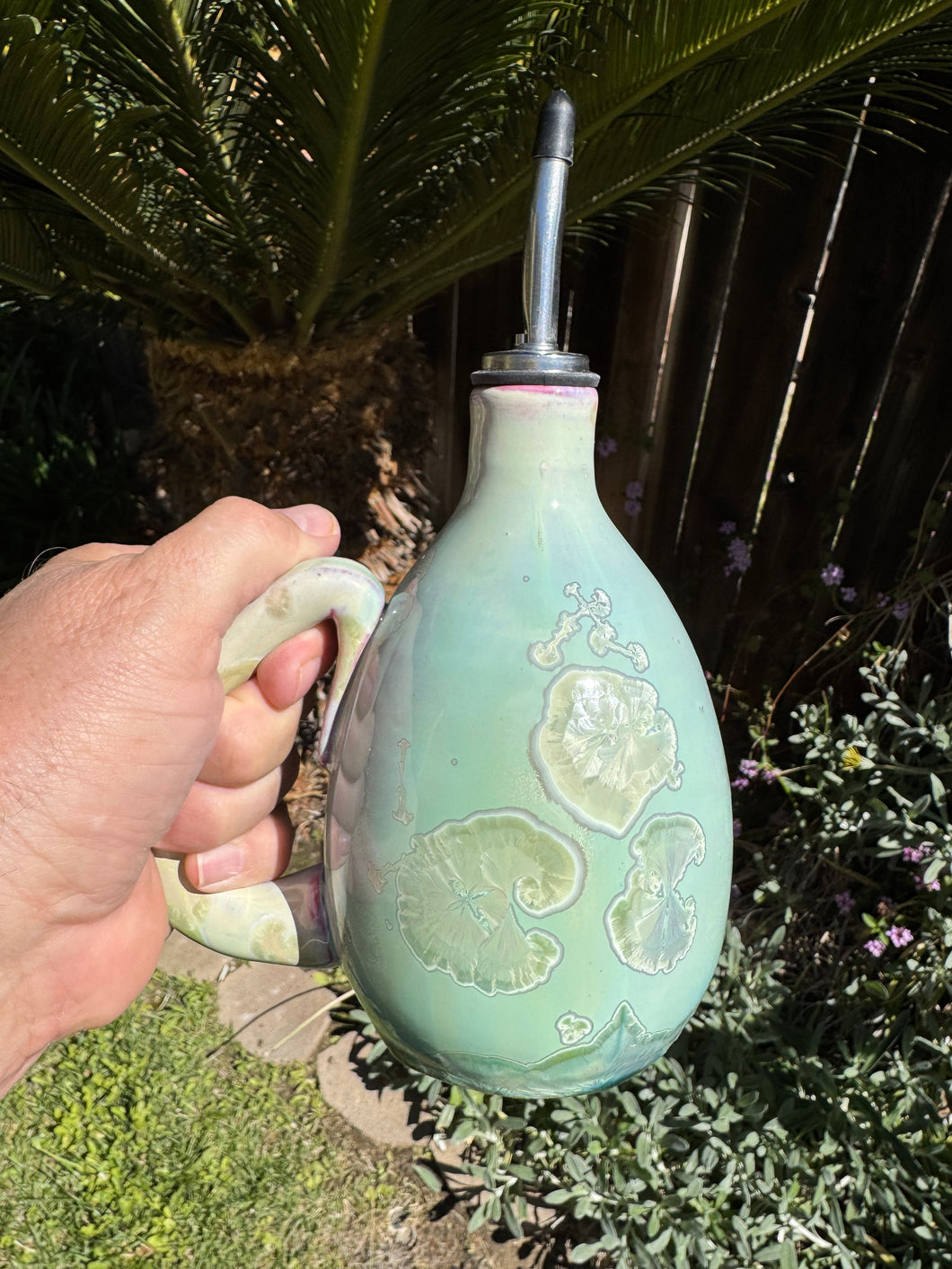 Crystalline Glazed Oil Decanter