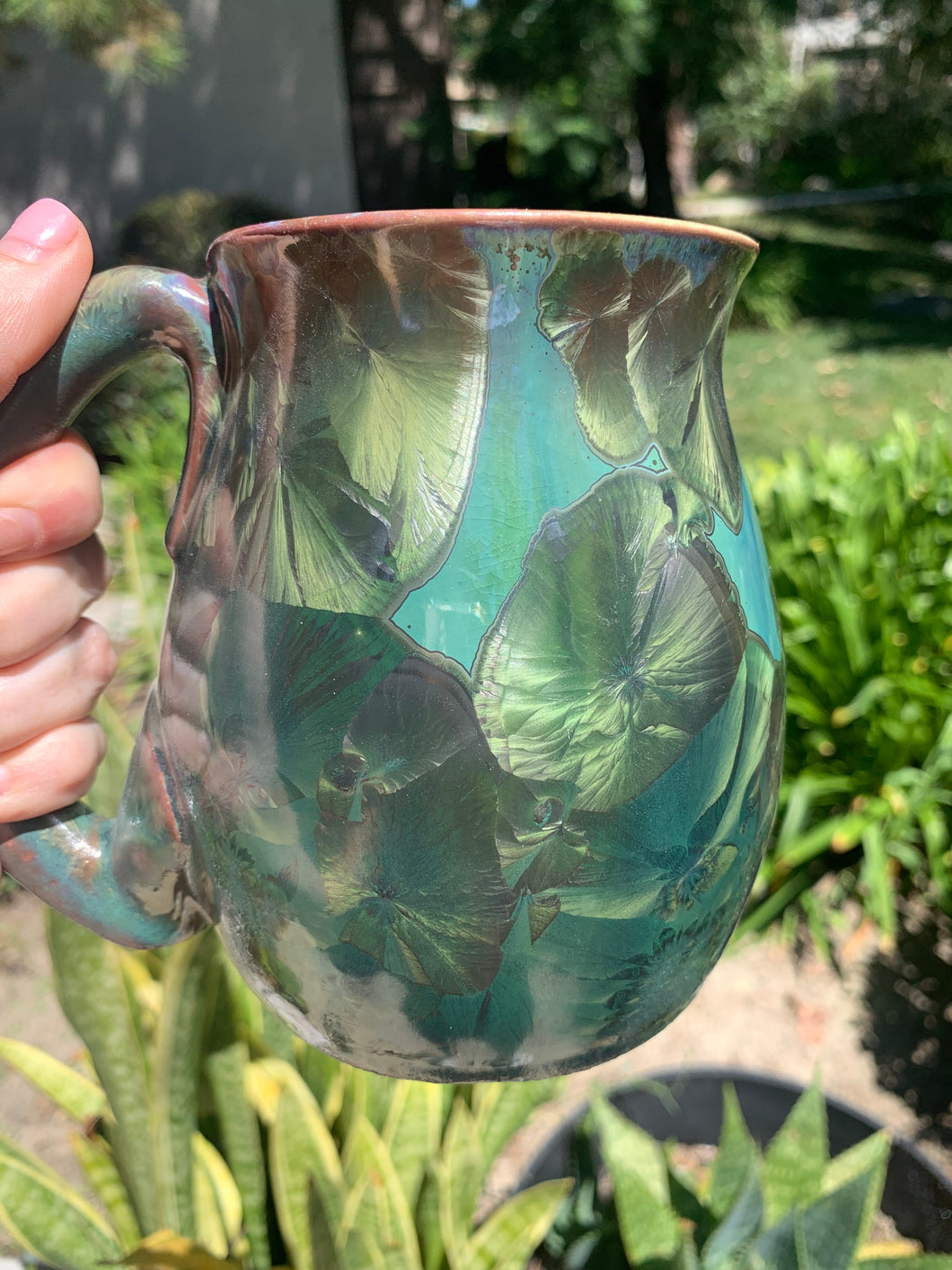 Large Crystalline Glazed Mug - 24 oz