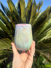 Load image into Gallery viewer, Stemless Wine Glass Crystalline Glazed Handmade Ceramic Wine Cup
