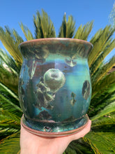 Load image into Gallery viewer, Ceramic Plant Pot Handmade Crystalline Glazed Medium Planter

