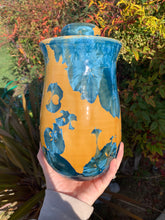 Load image into Gallery viewer, Crystalline Pottery Decorative Jar or Vase with Lid
