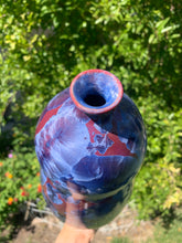 Load image into Gallery viewer, Ceramic Vase Crystalline Glazed Bottle Form

