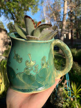 Load image into Gallery viewer, Plant Pot Melted Mug Handmade Crystalline Glazed Mug Planter

