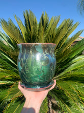 Load image into Gallery viewer, Ceramic Plant Pot Handmade Crystalline Glazed Medium Planter
