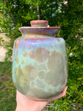 Load image into Gallery viewer, Crystalline Pottery Decorative Jar or Vase with Lid
