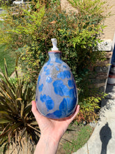 Load image into Gallery viewer, Ceramic Soap Dispenser Crystalline Glazed Handmade Soap Pump
