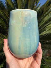 Load image into Gallery viewer, Stemless Wine Glass Crystalline Glazed Handmade Ceramic Wine Cup
