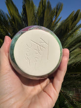 Load image into Gallery viewer, Stemless Wine Glass Crystalline Glazed Handmade Ceramic Wine Cup
