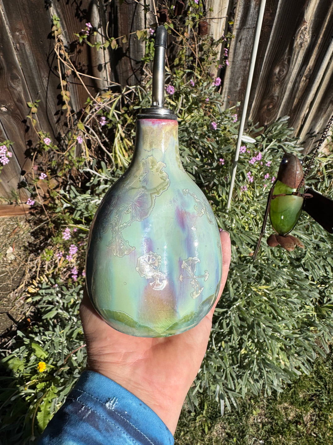Crystalline Glazed Oil Decanter