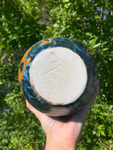 Load image into Gallery viewer, DISCOUNTED Ceramic Vase Crystalline Glazed Bottle Form
