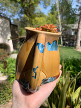 Load image into Gallery viewer, Plant Pot Melted Mug Handmade Crystalline Glazed Mug Planter
