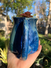 Load image into Gallery viewer, Plant Pot Melted Mug Handmade Crystalline Glazed Mug Planter
