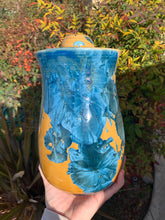 Load image into Gallery viewer, Crystalline Pottery Decorative Jar or Vase with Lid
