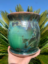 Load image into Gallery viewer, Ceramic Plant Pot Handmade Crystalline Glazed Medium Planter
