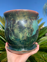 Load image into Gallery viewer, Ceramic Plant Pot Handmade Crystalline Glazed Medium Planter
