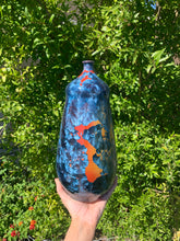 Load image into Gallery viewer, Ceramic Vase Crystalline Glazed Bottle Form
