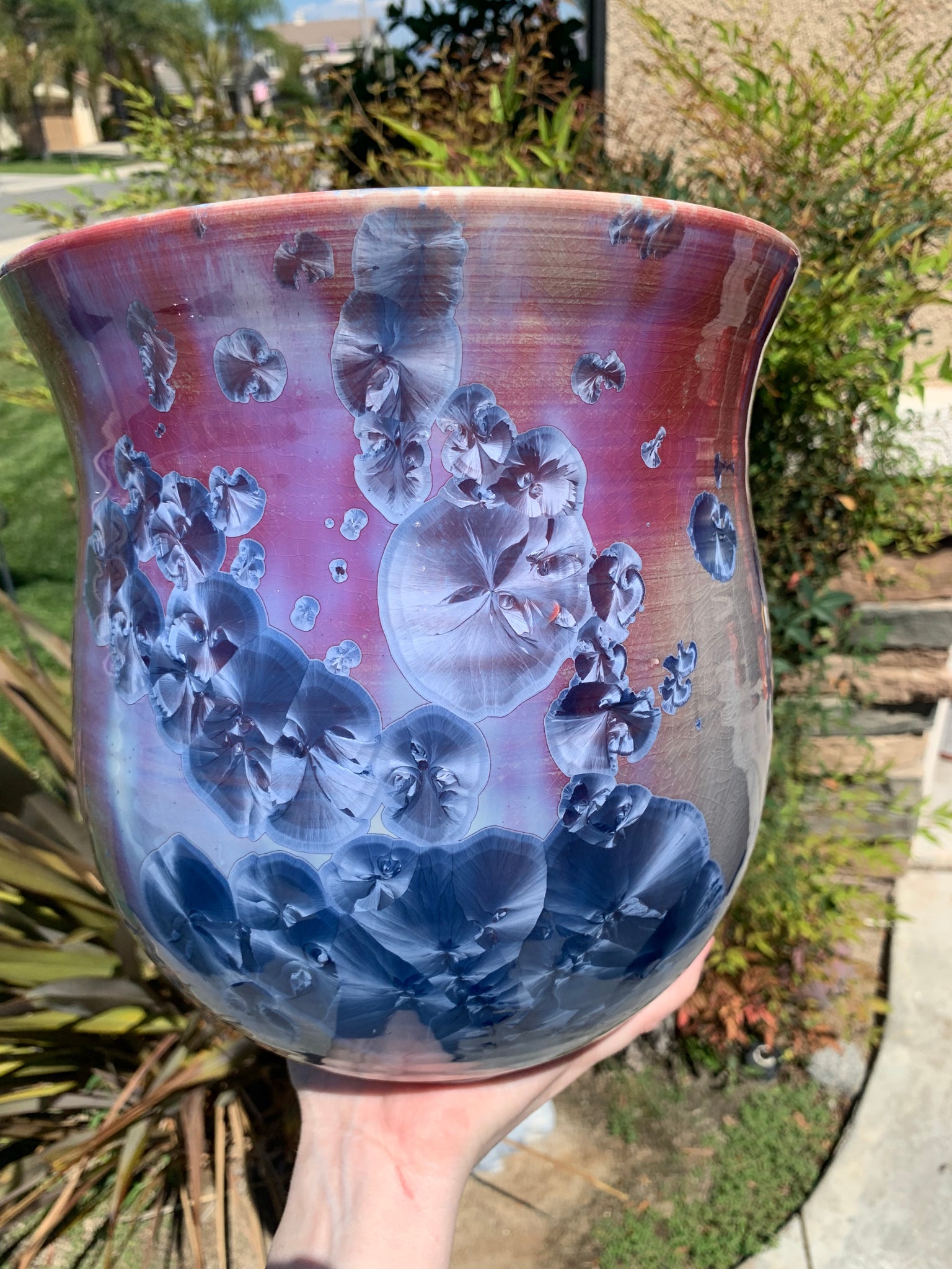 large porcelain plant pots Ceramic Plant Pot Handmade Crystalline Glazed Extra Large Planter