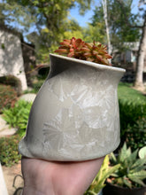 Load image into Gallery viewer, Plant Pot Melted Mug Handmade Crystalline Glazed Mug Planter
