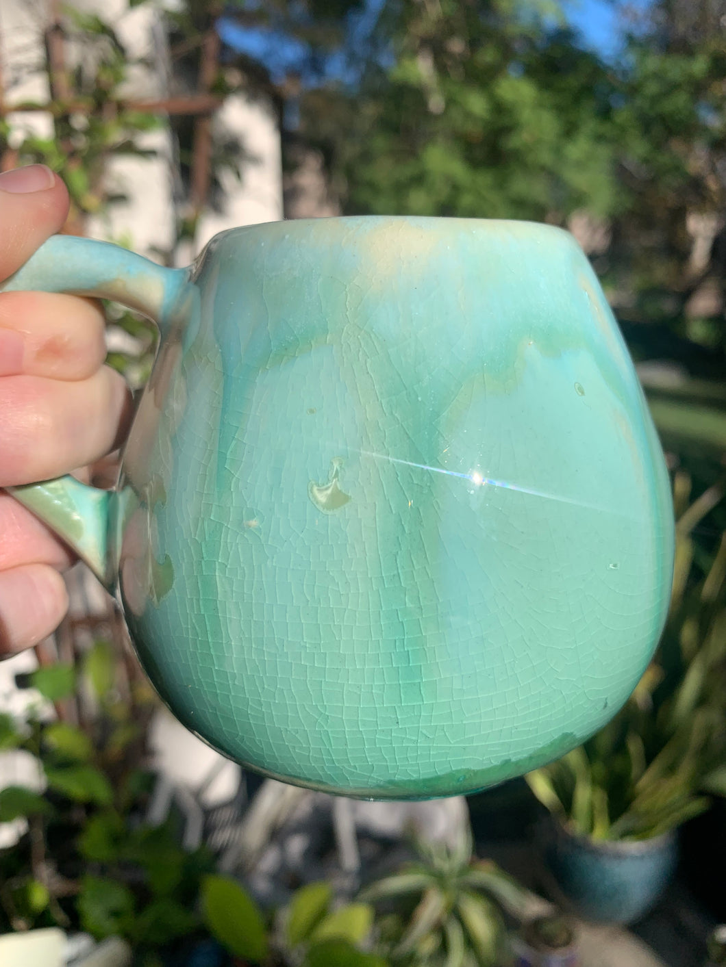 Tiny Ceramic Tea Cup Crystalline Glazed Small Coffee Mug
