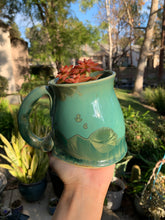 Load image into Gallery viewer, Plant Pot Melted Mug Handmade Crystalline Glazed Mug Planter
