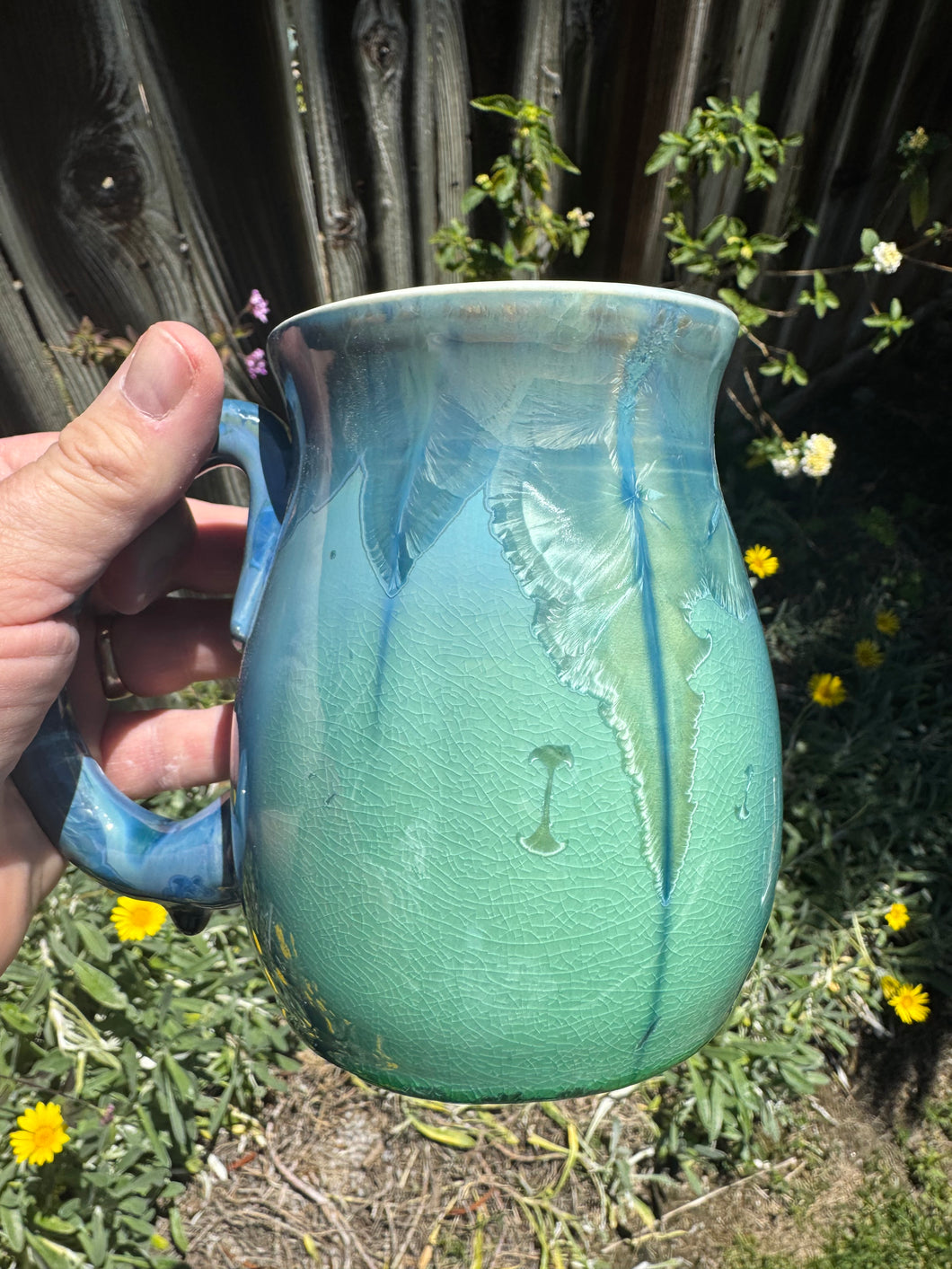 Large Crystalline Glazed Mug - 24 oz