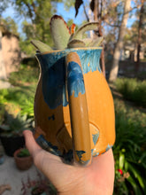 Load image into Gallery viewer, Plant Pot Melted Mug Handmade Crystalline Glazed Mug Planter
