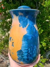 Load image into Gallery viewer, Crystalline Pottery Decorative Jar or Vase with Lid
