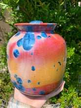 Load image into Gallery viewer, Crystalline Pottery Decorative Jar or Vase with Lid

