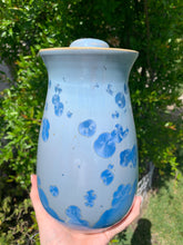 Load image into Gallery viewer, Crystalline Pottery Decorative Jar or Vase with Lid
