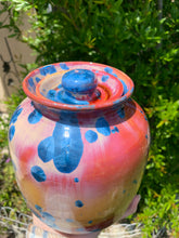 Load image into Gallery viewer, Crystalline Pottery Decorative Jar or Vase with Lid

