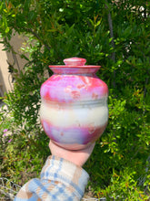 Load image into Gallery viewer, Crystalline Pottery Decorative Jar or Vase with Lid
